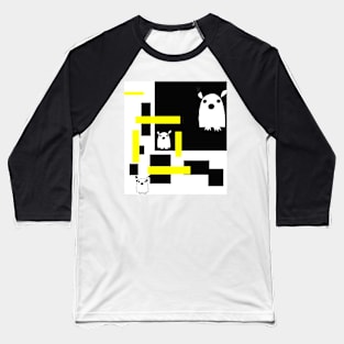 the owl and rectangles colorful Baseball T-Shirt